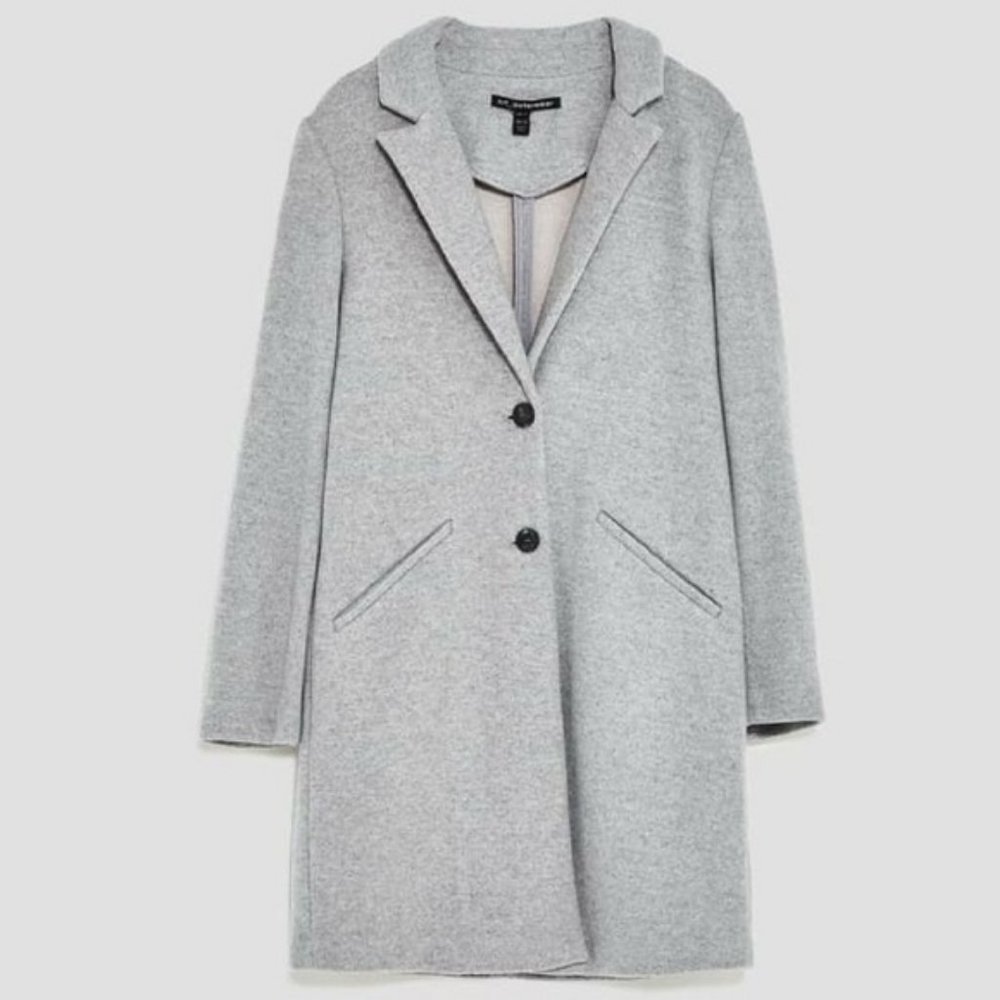 Zara TRF Outerwear Super Soft Coat in Light Grey - Picture 3 of 10